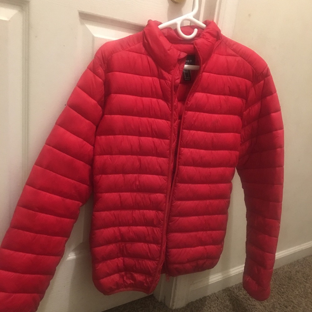 Red bubble jacket